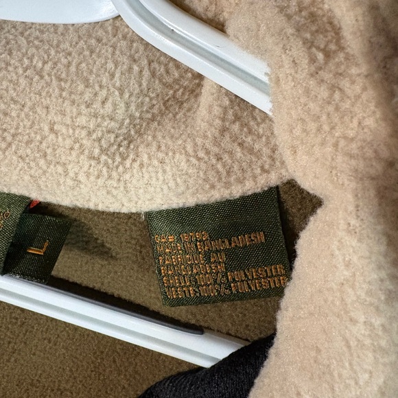 Timberland 2 Layer Winter Coat Olive Brown Sz  L  Zip out Liner Orange Accents - Picture 10 of 11